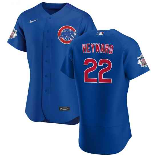 Men Chicago Cubs 22 Jason Heyward Men Nike Royal Alternate 2020 Flex Base Player Jersey
